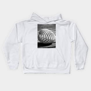 Sea shell on wood Kids Hoodie